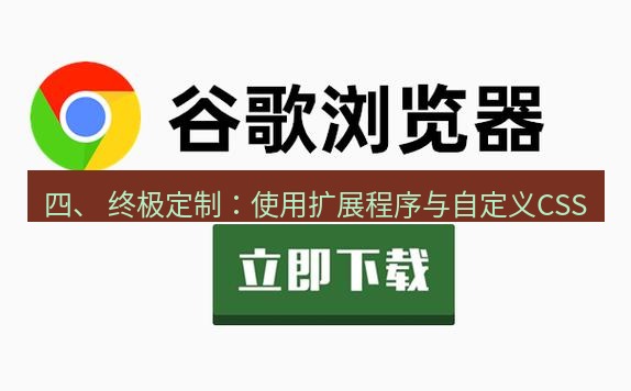 chrome下载 四、 终极定制：使用扩展程序与自定义CSS
