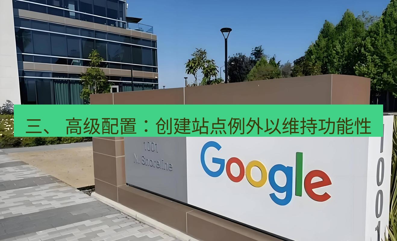 chrome下载 三、 高级配置：创建站点例外以维持功能性